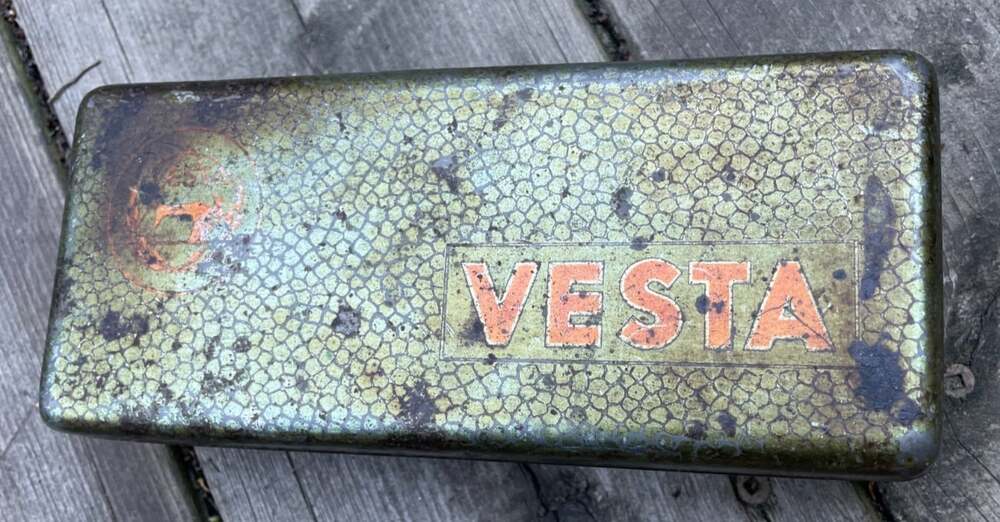 Antique Vintage 1871 Vesta Sewing Machine Feet, Attachments & Tin